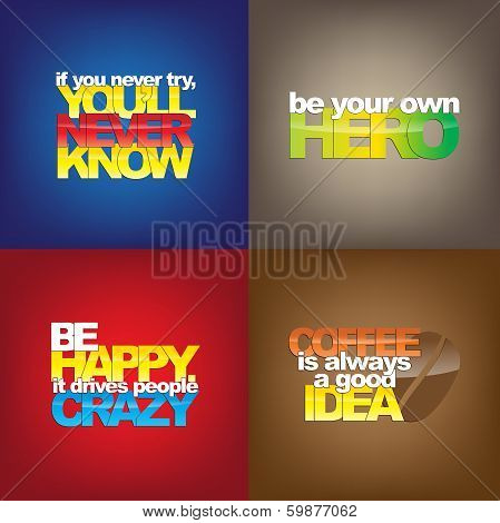 Set Of Motivational Quotes.