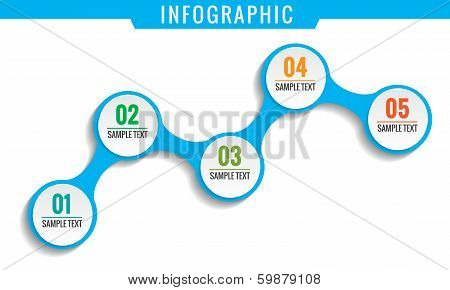Simply Infographic, Five Steps Template.