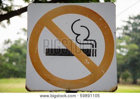 No smoking sign