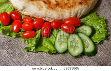 Pita Bread And Vegetables