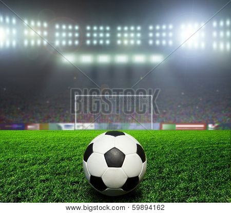 On the stadium. abstract football or soccer backgrounds 