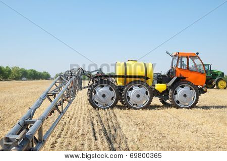 Volgograd, Russia - JULY 31, 2014: Demonstration of agricultural machinery in 