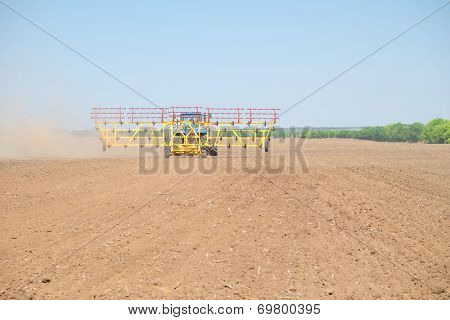 Volgograd, Russia - JULY 31, 2014: Demonstration of agricultural machinery in 
