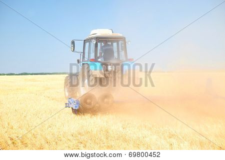 Volgograd, Russia - JULY 31, 2014: Demonstration of agricultural machinery in 