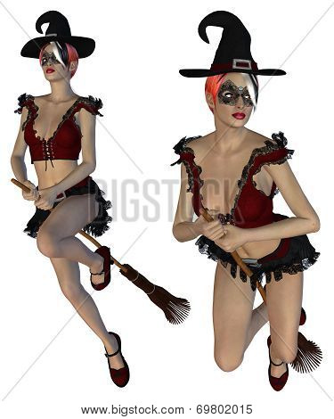 Witch On Broomstick