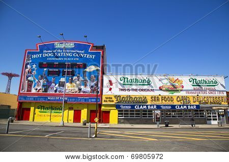 The Nathan s original restaurant at Coney Island
