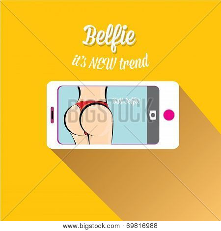 Taking Belfie Photo on Smart Phone