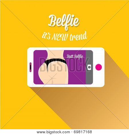 Taking Belfie Photo on Smart Phone