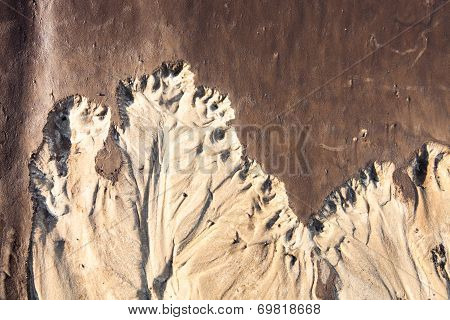 Sand Surface With The Relief Formed By Water Currents