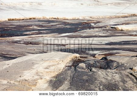 Sandy Landscape With The Relief Formed By Water Currents