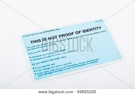 National Insurance Numbercard