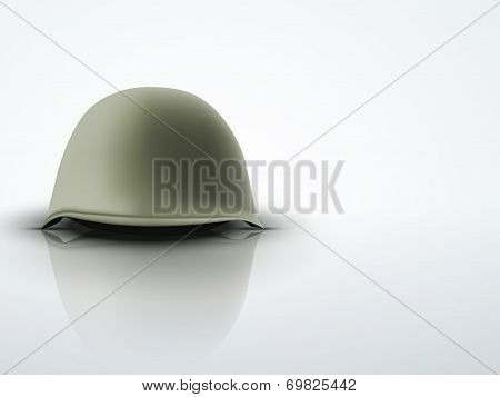 Background with Military classic helmet vector