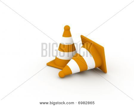 Dois Cones laranja