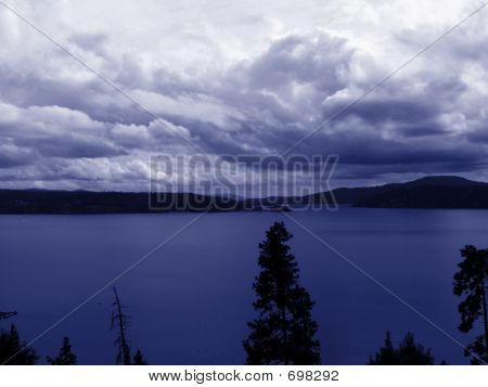 Lake Couer d ' Alene, Idaho, blau