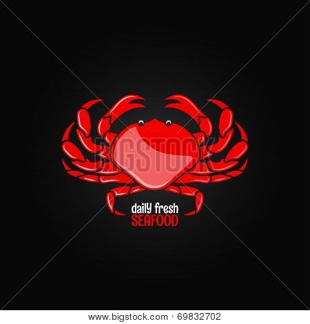 crab seafood menu design background