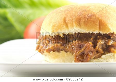 Pulled pork sloppy joe a not so healthy summer American staple
