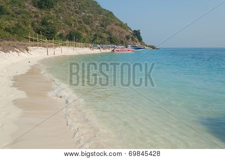 Tourists On The Beach Of Koh Rin Island