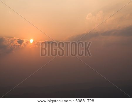 Stunning Sunset Golden Sky