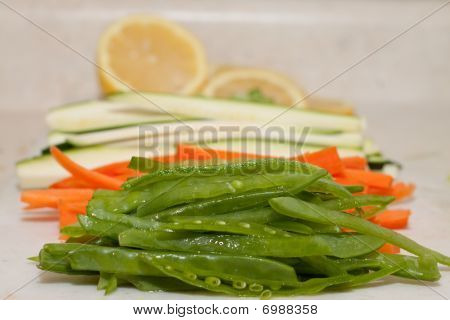 Karotten und Zuchinni und Erbsen oh mein