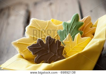 Autumn Biscuits In A Bowl