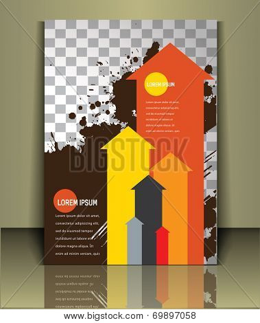 Vector  business brochure or magazine cover  template