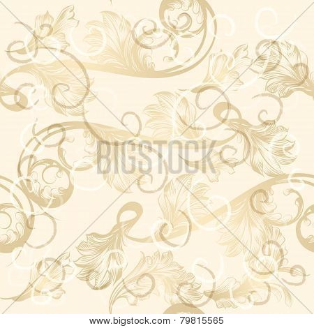 Seamless Pattern With Hand Drawn Swirls