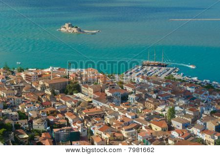 ปราสาท Bourtzi, Nafplion กรีซ