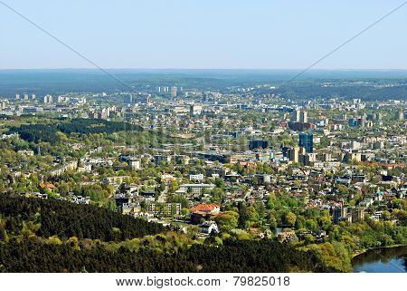 Vilnius City Capital Of Lithuania Aerial View