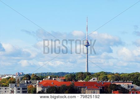 Vilnius City Aerial View From Vilnius University Tower