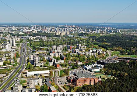 Vilnius City Capital Of Lithuania Aerial View