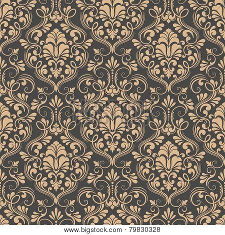 Vector damask seamless pattern background. Elegant luxury texture for wallpapers, backgrounds and pa