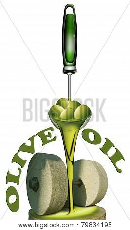 Stone olive press