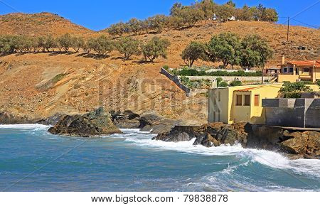 Village Panormo At Crete, Greece