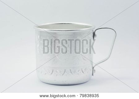 Silver Glass On White Background