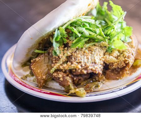 Taiwanese Guo Bao On A Table