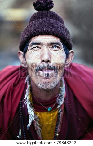 Portrait Of Lively Buddhist Monk, Nepal