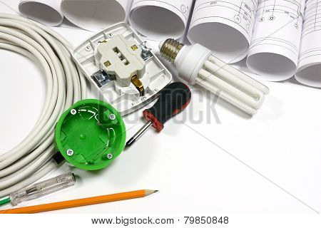 Drawing rolls, electrical hardware tools and appliances composition