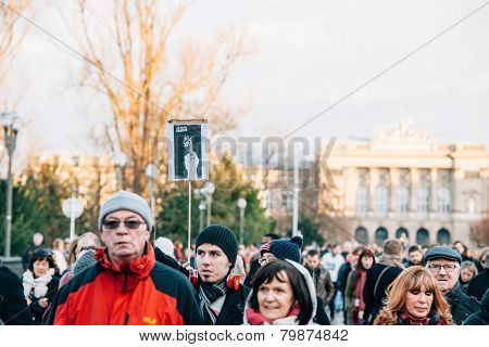 Mass Unity Rally Held In Strasbourg Following Recent Terrorist Attacks