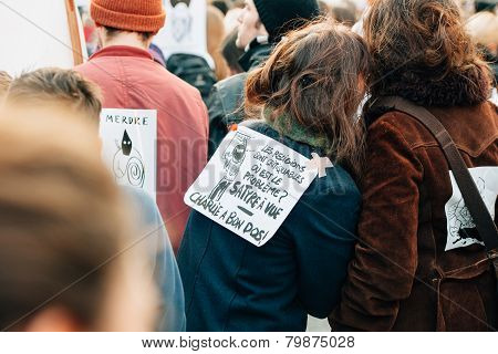 Mass Unity Rally Held In Strasbourg Following Recent Terrorist Attacks