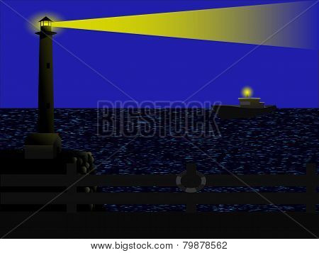 Lighthouse In The Dark