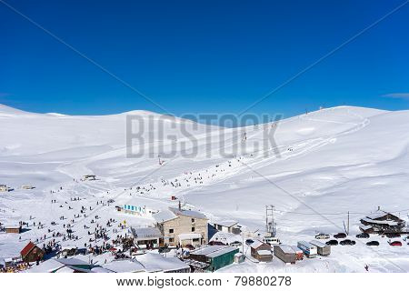 Aerial View Of Ski Resort Falakro, In Greece.