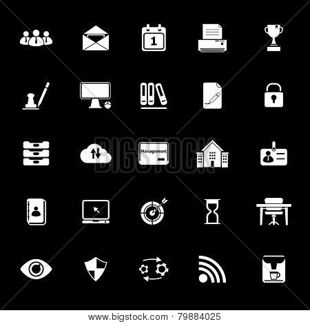 Business Management Icons On Gray Background