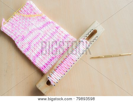 Block Of Wood For Knitting Scarves.