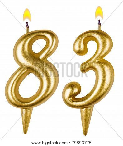 Birthday Candles Number Eighty Three