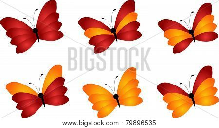 Red Yellow Butterflies
