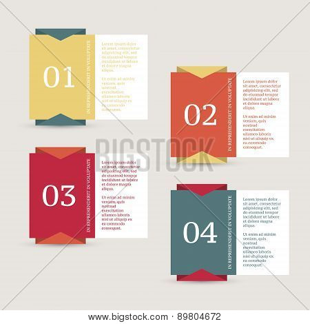 Infographics design template. Business concept with 4 options.