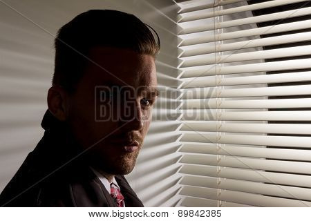 the face of a man as a portrait