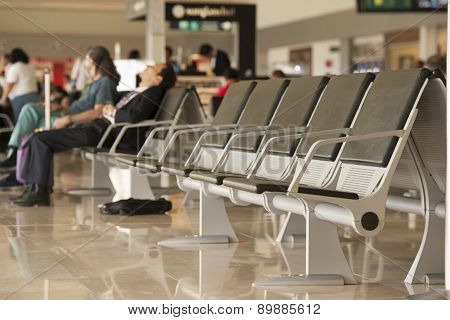Seats in an airport