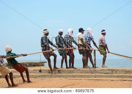 KOVALAM, INDIA - APRIL  11, 2015.