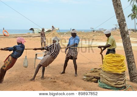KOVALAM, INDIA - APRIL  11, 2015.
